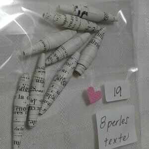 One-of-a-kind handmade/hand rolled paper beads/jewelry making/craft supplies/DIY